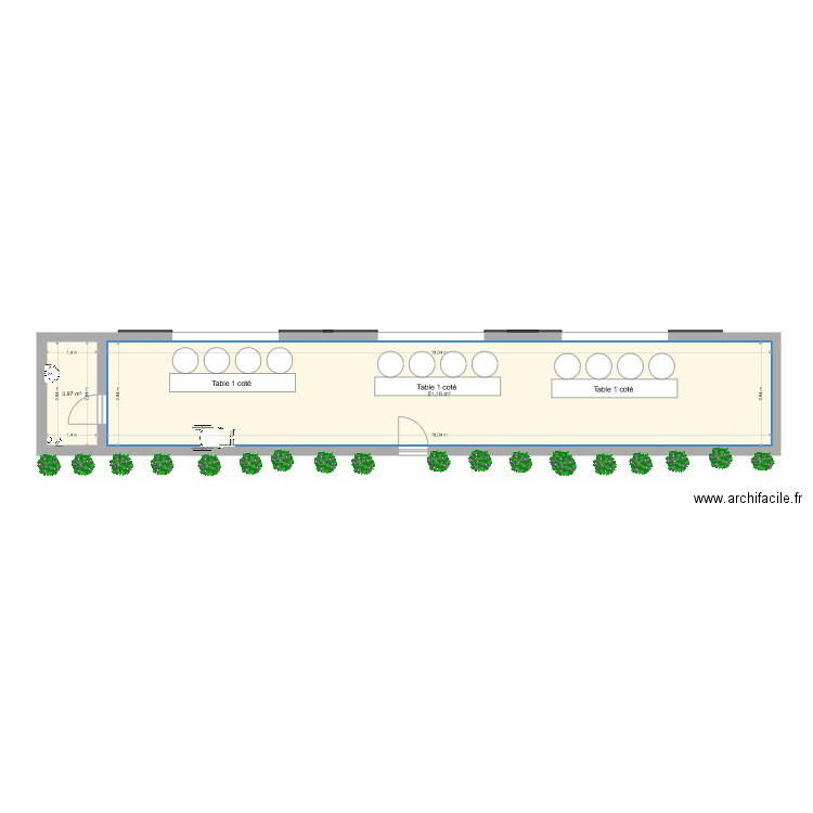 bar. Plan de 0 pièce et 0 m2