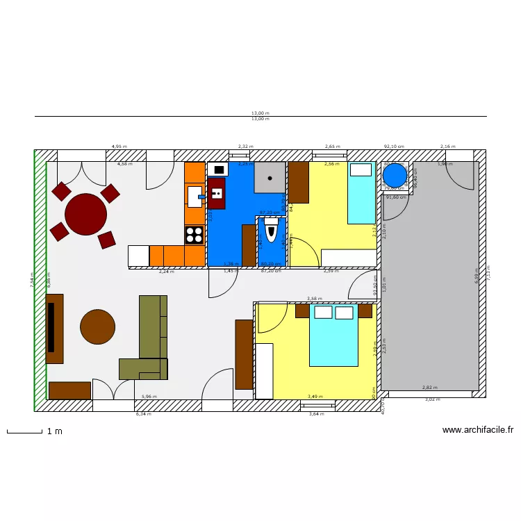 AUDEVAL Plainpied. Plan de AUDEVAL Plainpied. Plan de