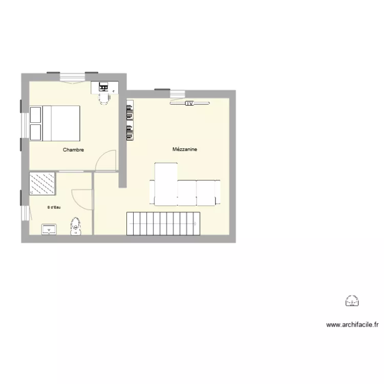 Doche Etage. Plan de 