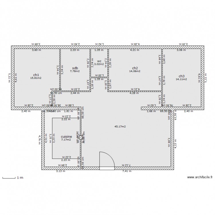papito. Plan de 0 pièce et 0 m2