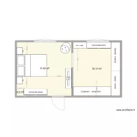 plan chambre  dressing