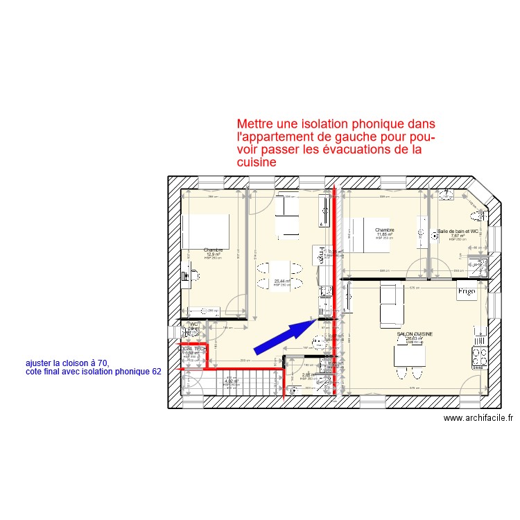 MAISON BENGY ETAGE 0. Plan de 12 pièces et 93 m2