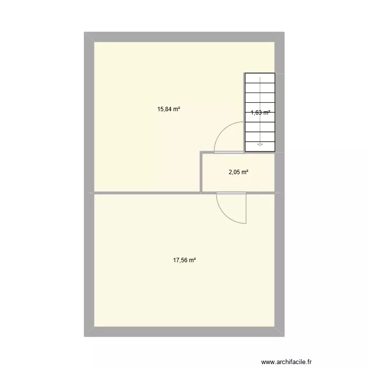 FAURE Etage. Plan de 4  et 37 m²