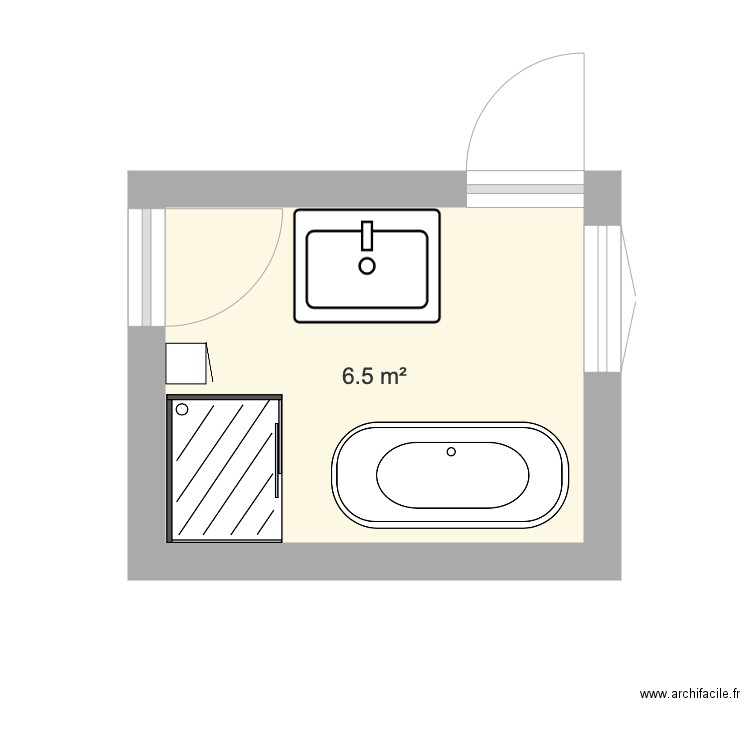 salle de bain. Plan de 0 pièce et 0 m2