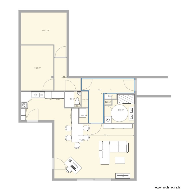 LIGNE BLEUE 7. Plan de 0 pièce et 0 m2