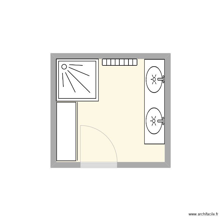 Bourbon SDB existant. Plan de 0 pièce et 0 m2