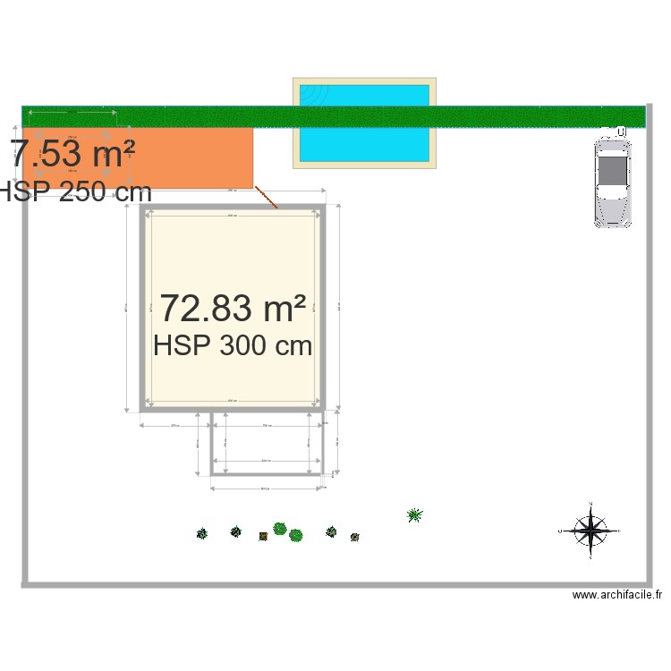 piscine . Plan de 0 pièce et 0 m2