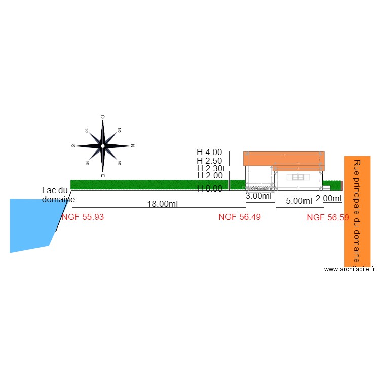 plan en coupe  jc. Plan de 3 pièces et 31 m2