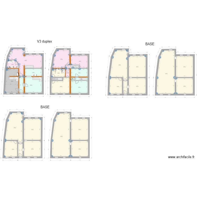 Corny full duplex v2 simple. Plan de 0 pièce et 0 m2