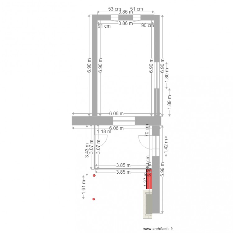 nouveau plan coté interieur. Plan de 0 pièce et 0 m2