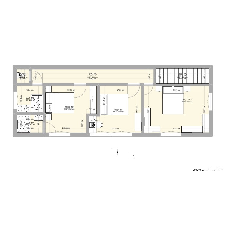 11 Berthoud Annexe 1 PremierV2. Plan de 8 pièces et 50 m2