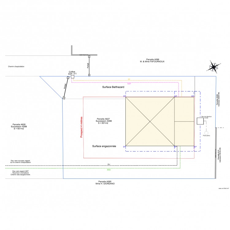 Plan de masse finition. Plan de 0 pièce et 0 m2