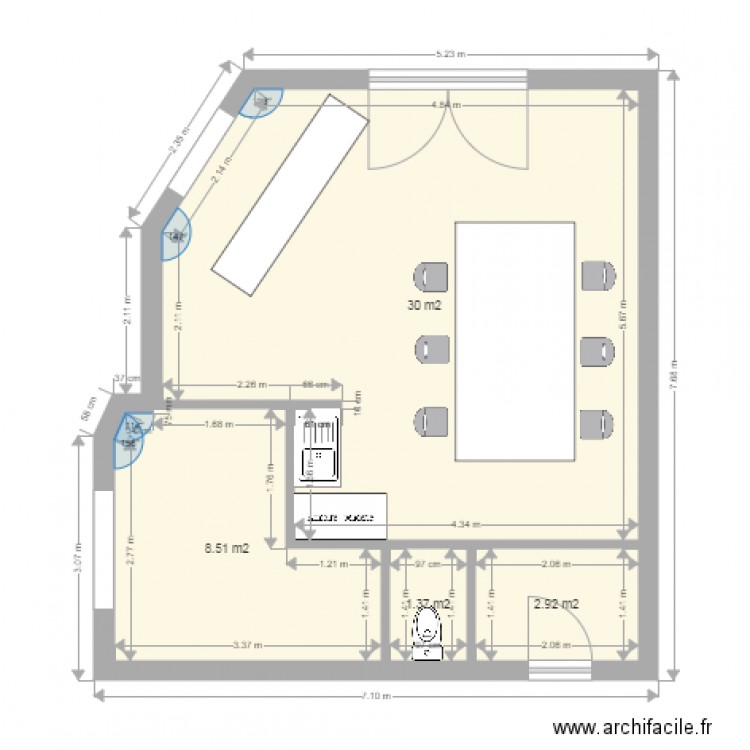 labo. Plan de 0 pièce et 0 m2