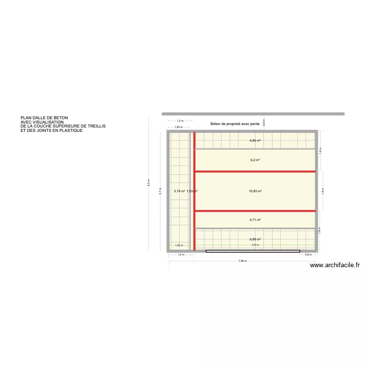 plan joints et treillis. Plan de 7 Pièces et 39 m² plan joints et treillis. Plan de 7 Pièces et 39 m²