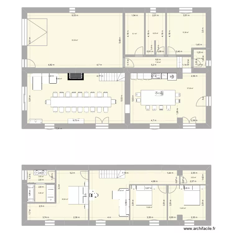 Cleyrac vide122. Plan de 15 pièces et 266 m²