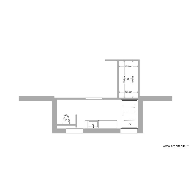 sdb Plavinet. Plan de 0 pièce et 0 m2