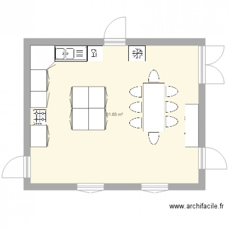 cuisine. Plan de 0 pièce et 0 m2