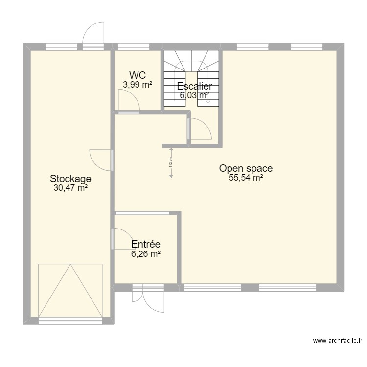 massy existant. Plan de 15 pièces et 180 m2