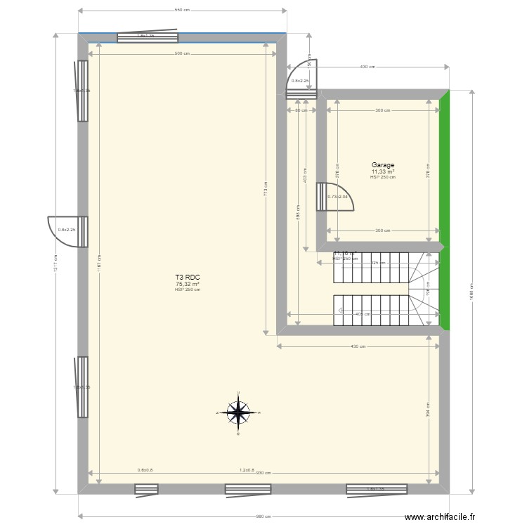 ML23005811. Plan de 5 pièces et 205 m2