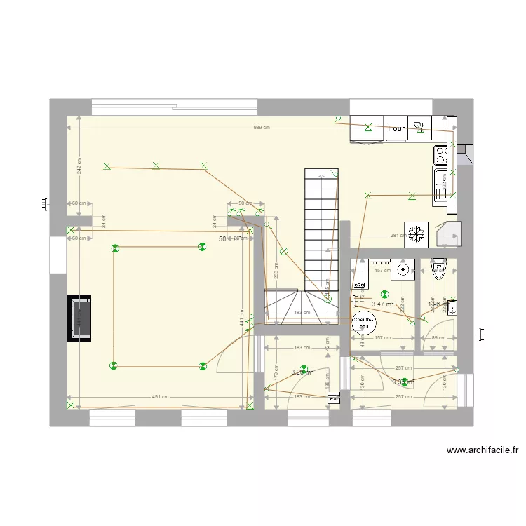 plan maison  RDC  ELECTRICITE LUMINAIRE 1. Plan de 