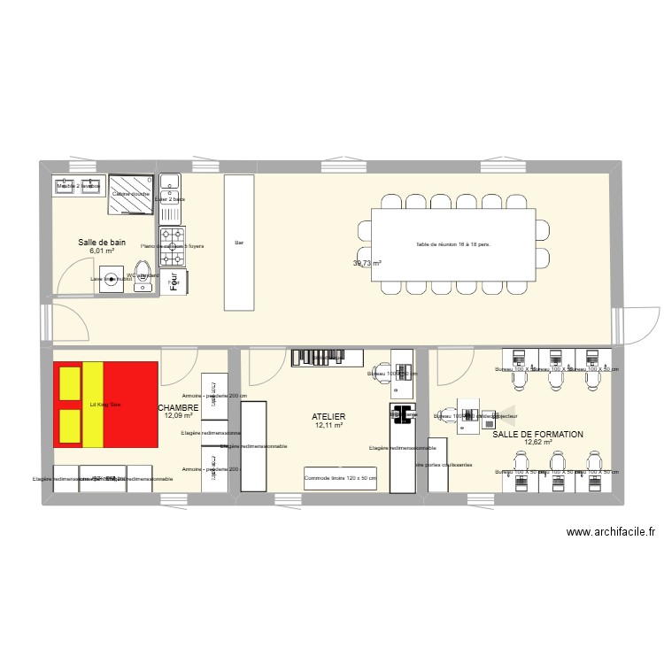 Test Maison. Plan de 5 pièces et 83 m2