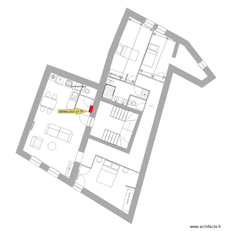 étage 1 pour enedis. Plan de 0 pièce et 0 m2