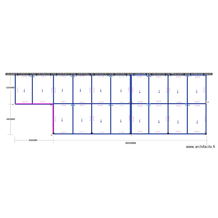 Rafael Santa Eulalia . Plan de 13 pièces et 285 m2