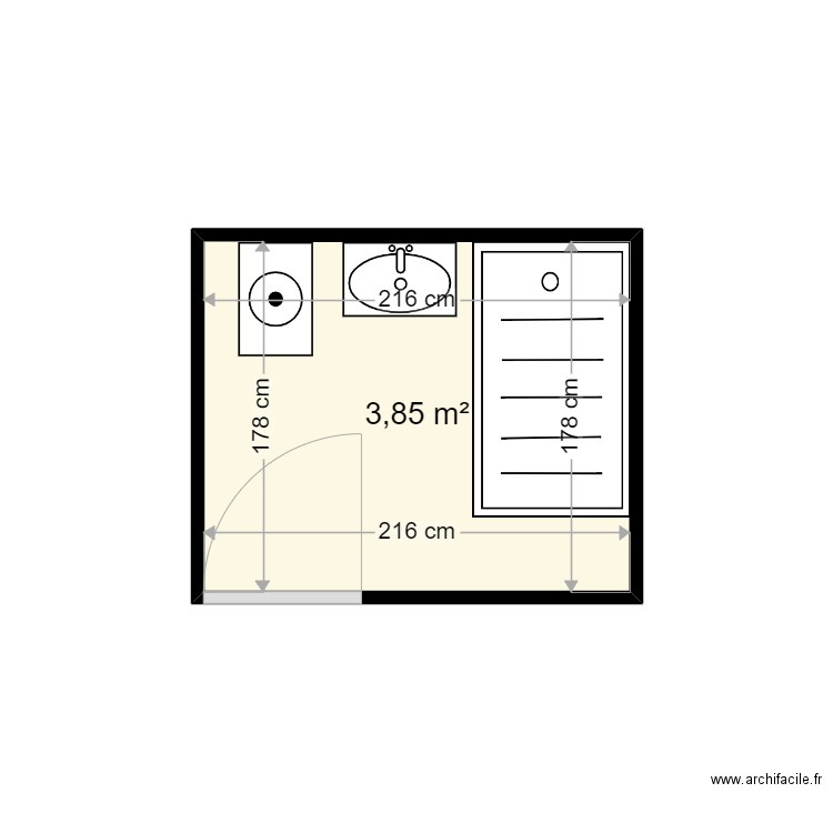 WARGNIER M CLAUDE . Plan de 1 pièce et 4 m2