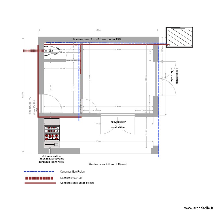 Abri jardin structure  voirie . Plan de 0 pièce et 0 m2