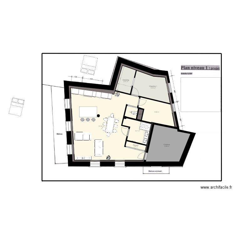 Plan appartement projet djerdi final. Plan de 10 pièces et 199 m2