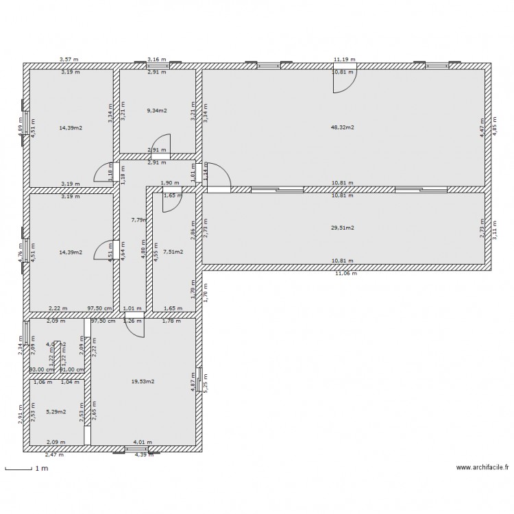 Maison. Plan de 0 pièce et 0 m2