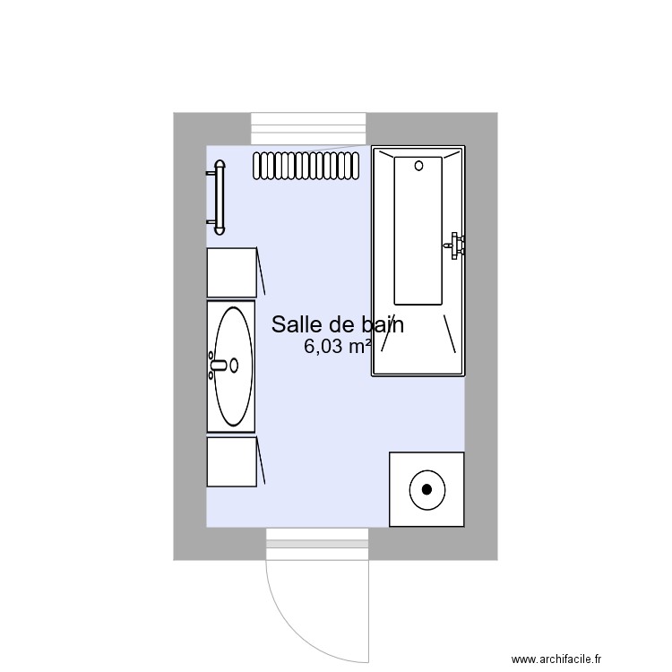 Salle de Bain. Plan de 0 pièce et 0 m2