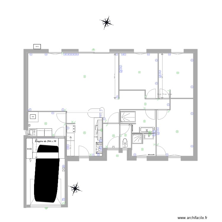 MAISON Equipt élect sans cotations  ind 0. Plan de 0 pièce et 0 m2