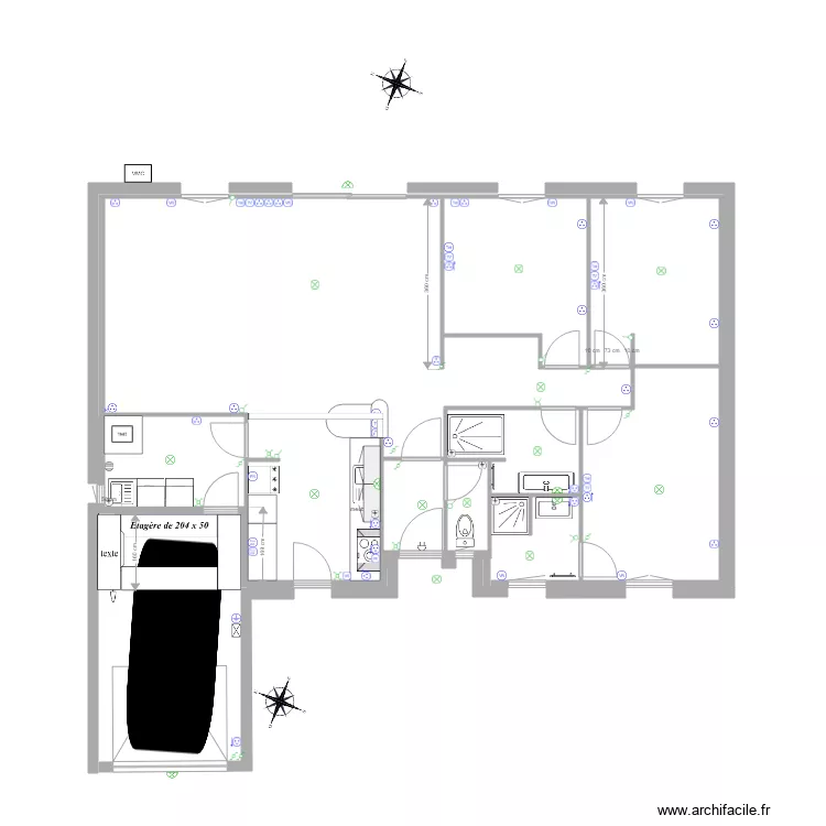 MAISON Equipt &eacute;lect sans cotations  ind 0. Plan de 
