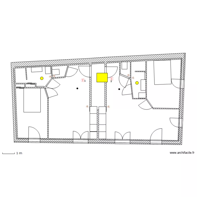 1 etage. Plan de 