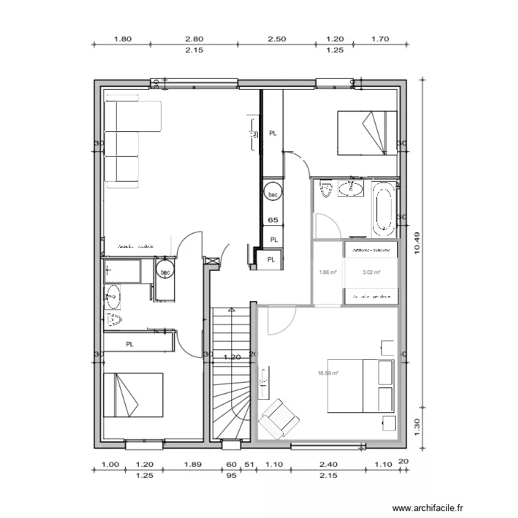 &eacute;tage y. Plan de 