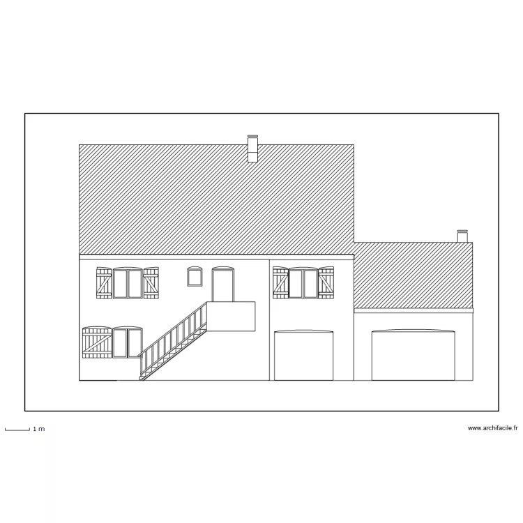 facade sud/est. Plan de 