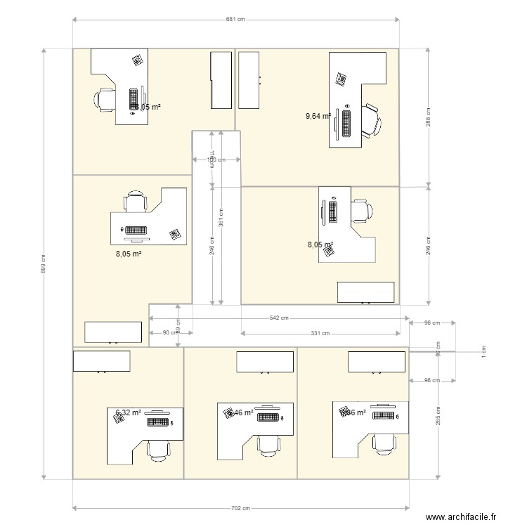 plan bureau etage ccl 2. Plan de 0 pièce et 0 m2