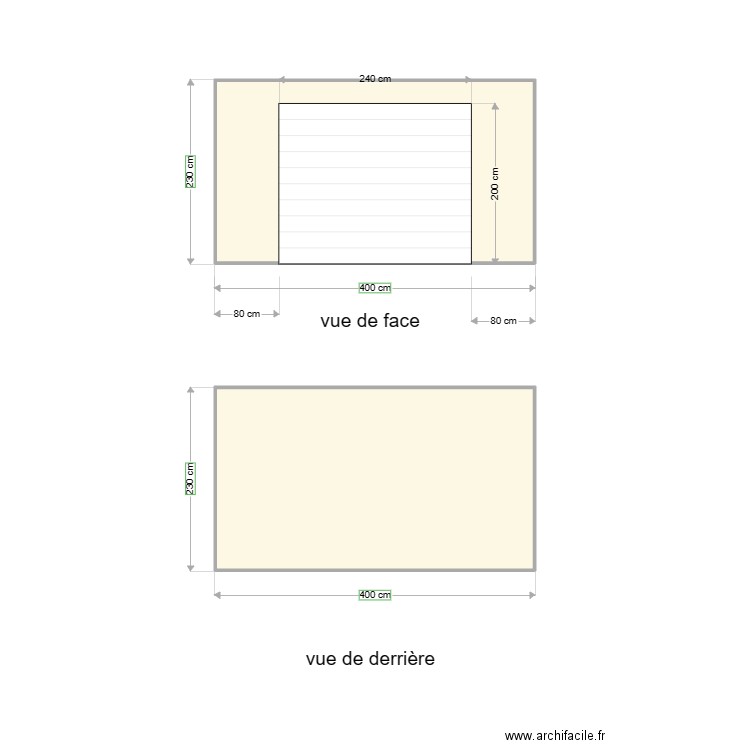 garage belin2. Plan de 2 pièces et 18 m2