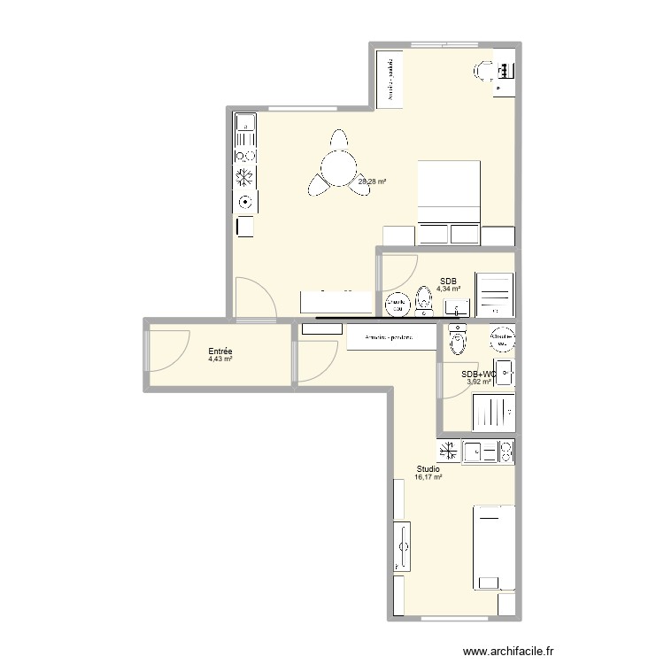 plan division 1. Plan de 0 pièce et 0 m2