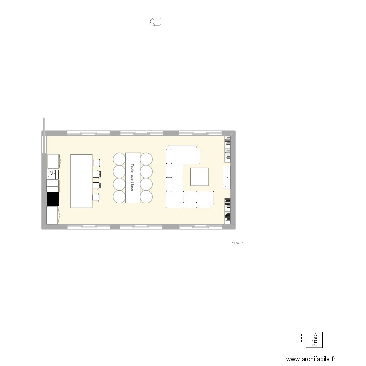Cuisine . Plan de 0 pièce et 0 m2