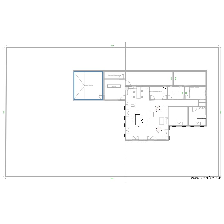 plan laurent  avec garage agrandissement maison1. Plan de 0 pièce et 0 m2