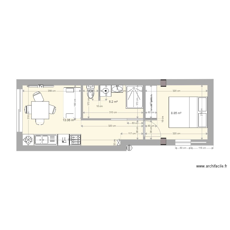 Proposition Plan 2D FredG . Plan de 0 pièce et 0 m2