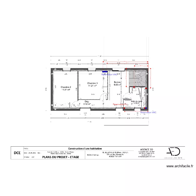 Plan de réservation R+1 Bellanger Looten. Plan de Plan de réservation R+1 Bellanger Looten. Plan de