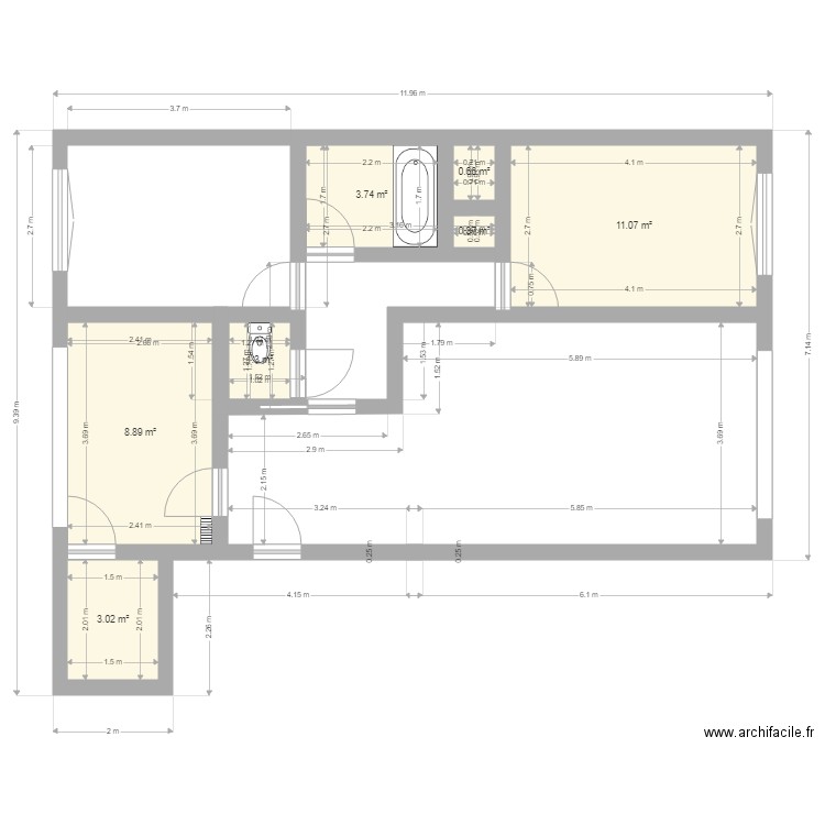 appart. Plan de 0 pièce et 0 m2