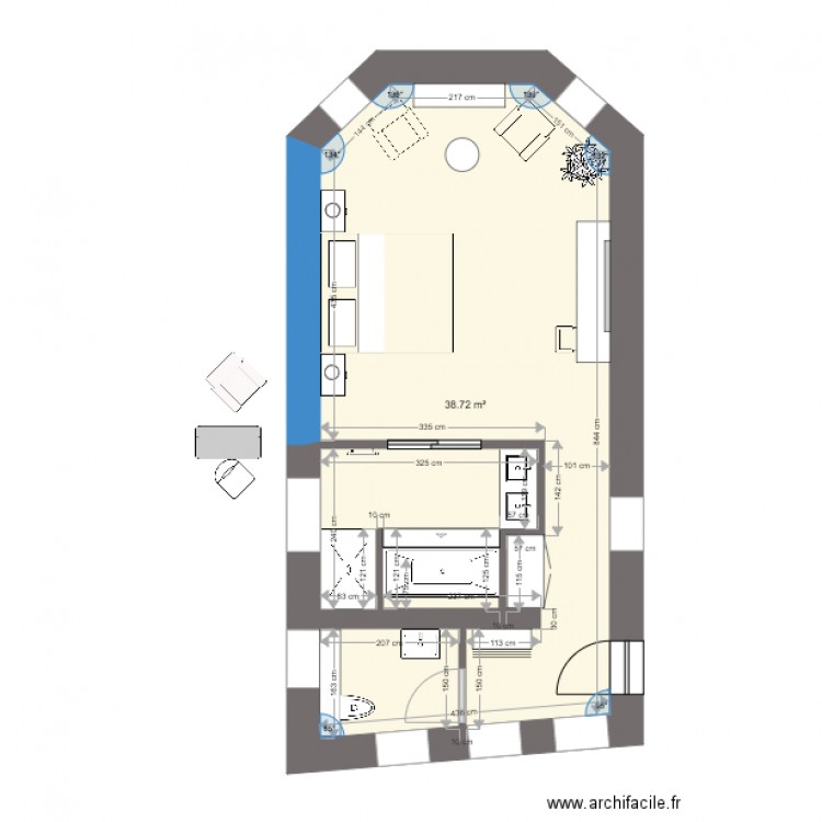 Chambre Chateau Buffière 3. Plan de 0 pièce et 0 m2