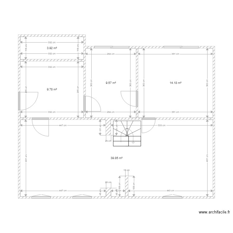 plan interieur existants. Plan de 0 pièce et 0 m2