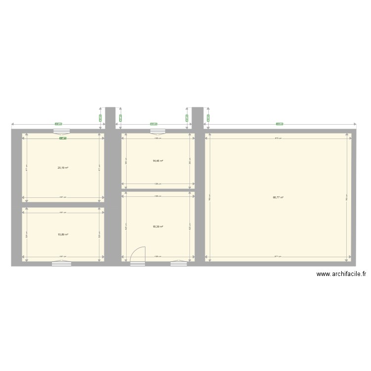 RDC Aunay. Plan de 0 pièce et 0 m2