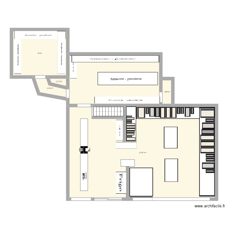 ferte presse . Plan de 6 pièces et 154 m2