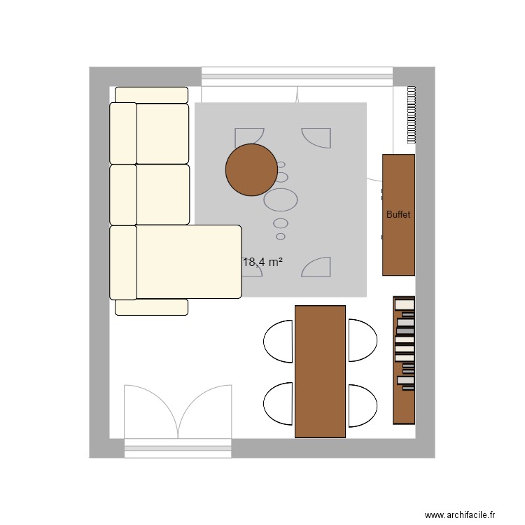 salon version 3. Plan de 0 pièce et 0 m2